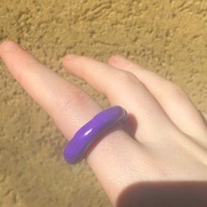 Purple cute clay ring!